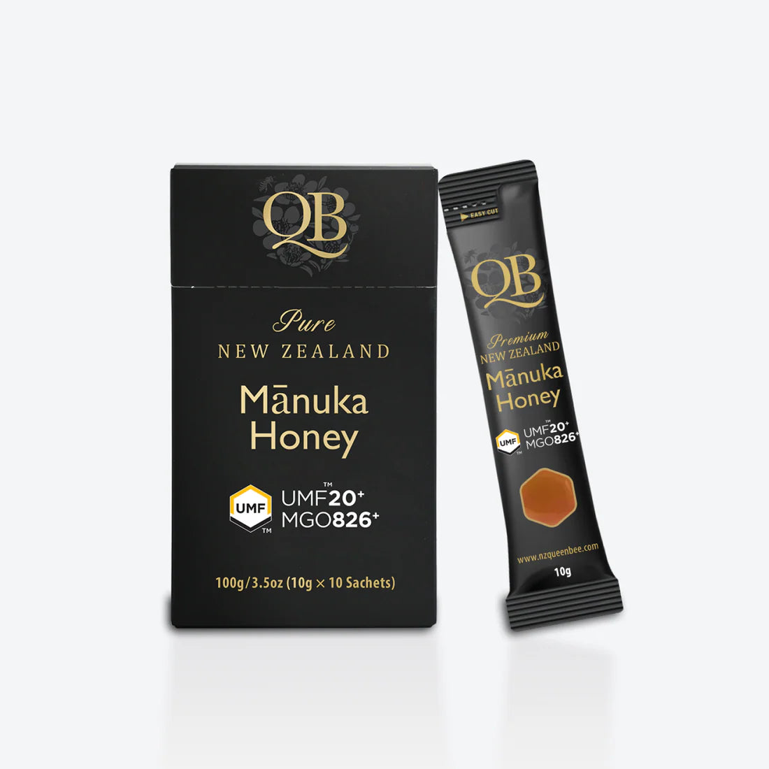 UMF™20+ MGO 826+ QB Manuka Honey Sachets 10g x10
