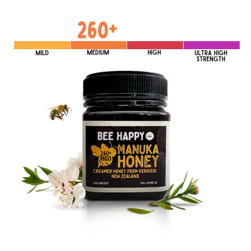 260+ MGO Bee Happy Manuka Honey 250g